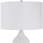 HIGH WHITE MARBLE GOURD TABLE LAMP