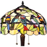 WOODLAND BIRDS TIFFANY STYLE TABLE LAMP