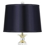 CRYSTAL TABLE LAMP WITH NAVY SHADE
