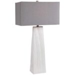 MODERN GLOSS WHITE CERAMIC TABLE LAMP