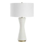 MATTE WHITE CERAMIC TABLE LAMP