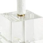 MODERN SCULPTURE WHITE CERAMIC TABLE LAMP