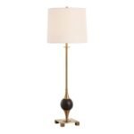 PLATED BRASS BUFFET TABLE LAMP