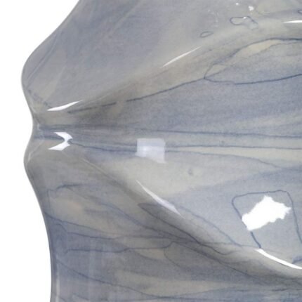 LIGHT COBALT BLUE DRIP CERAMIC TABLE LAMP