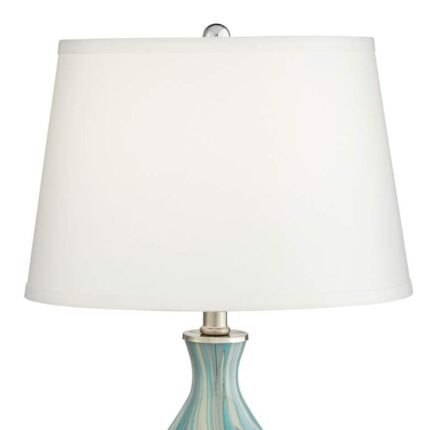 GLASS VASE ACCENT TABLE LAMP WITH TABLE TOP DIMMER