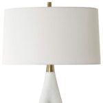 WHITE RICE STONE TABLE LAMP