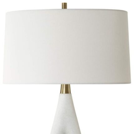WHITE RICE STONE TABLE LAMP