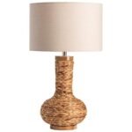 WOVEN WATER HYACINTH TABLE LAMP