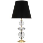 ORLANDO BRASS AND CLEAR CRYSTAL TABLE LAMP