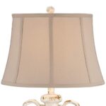 IVORY CERAMIC TABLE LAMP WITH USB DIMMER