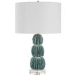 TEAL CERAMIC TABLE LAMP