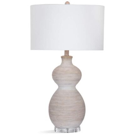 BOHO STYLED WHITE TABLE LAMP