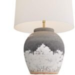 DARK GRAPHITE GRAY MODERN TABLE LAMP