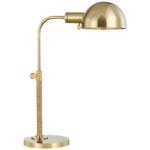 AGED BRASS DOME ADJUSTABLE DESK LAMP