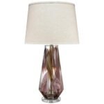 WATERCOLOR PLUM MOUTH BLOWN GLASS TABLE LAMP