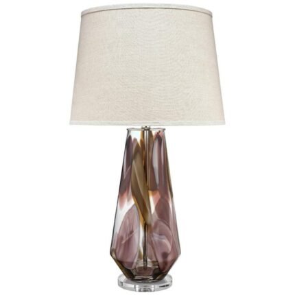 WATERCOLOR PLUM MOUTH BLOWN GLASS TABLE LAMP