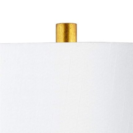 POSSINI WHITE SHADE GOLD LEAF MODERN TABLE LAMP