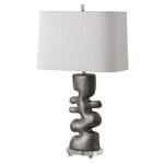 FREE FLOWING SILVER TABLE LAMP