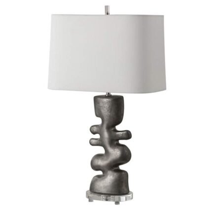 FREE FLOWING SILVER TABLE LAMP