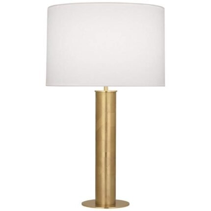 MODERN BRASS METAL COLUMN TABLE LAMP