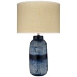 INDIGO BLUE CERAMIC TABLE LAMP