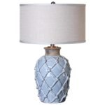 HIGH HAMMOCK PALE BLUE CERAMIC TABLE LAMP