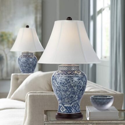 BARNES AND IVY GARDEN BIRD PORCELAIN LAMP