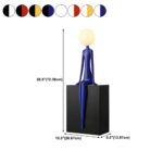 ABSTRACT RESIN LED FLOOR LAMP BLUE