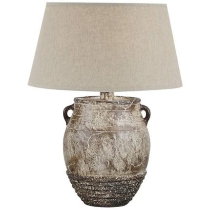 CODY WEATHERED HYDROCAL JUG TABLE LAMP