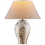 LATTE BEIGE CERAMIC TABLE LAMP