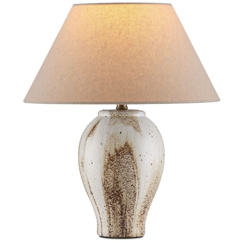 LATTE BEIGE CERAMIC TABLE LAMP