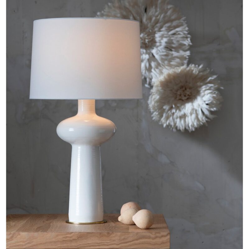SABINA WHITE CERAMIC TABLE LAMP