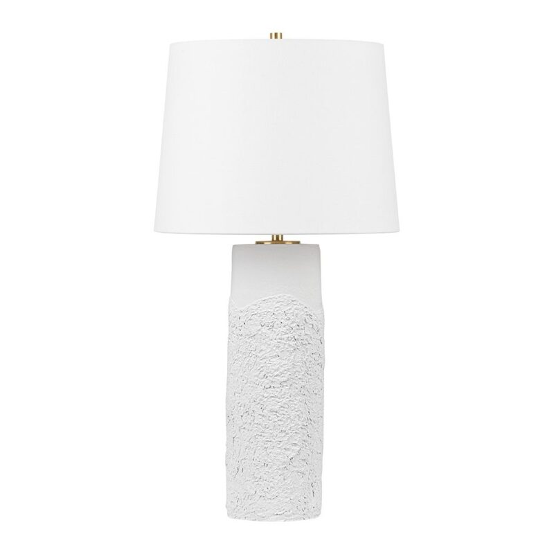 TOLLAND AGED BRASS TABLE LAMP