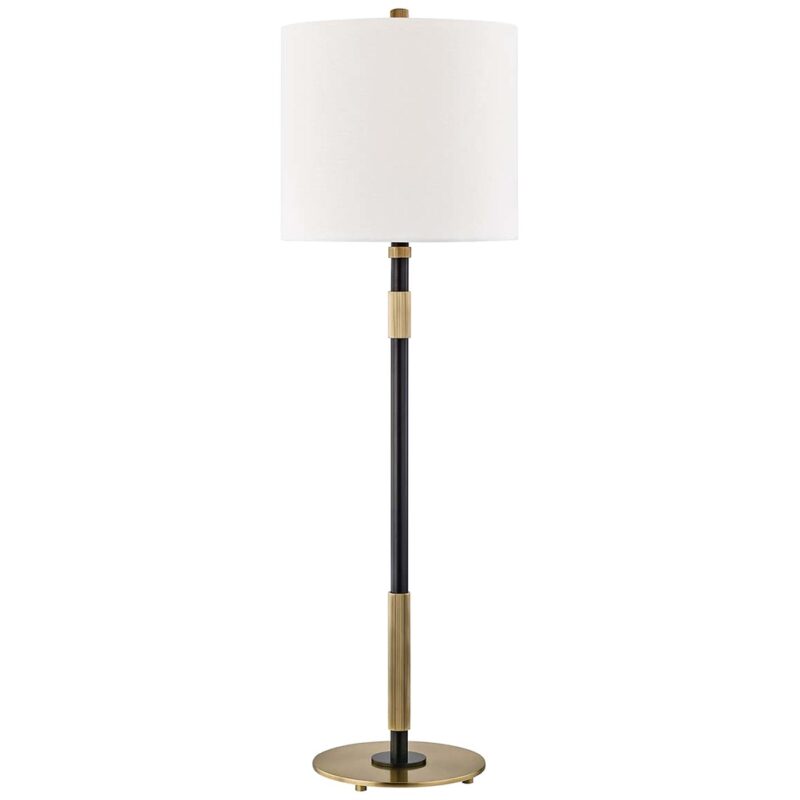 AGED OLD BRONZE METAL TABLE LAMP