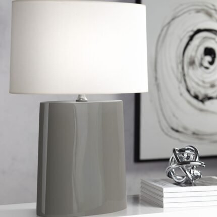 VICTOR ASH GLAZED CERAMIC TABLE LAMP