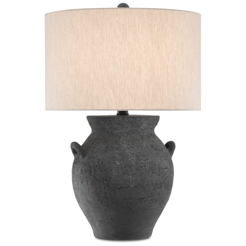 ANZA BLACK ASH TERRACOTTA JAR TABLE LAMP