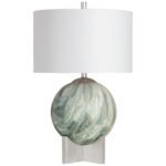 SOLACE SPHERE MOUNTED WOOD TABLE LAMP