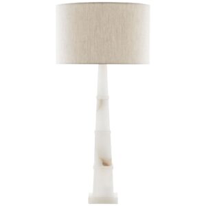 ALABASTRO WHITE ALABASTER STONE TABLE LAMP