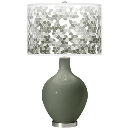 MOSAIC SHADE DEEP LICHEN GREEN TABLE LAMP