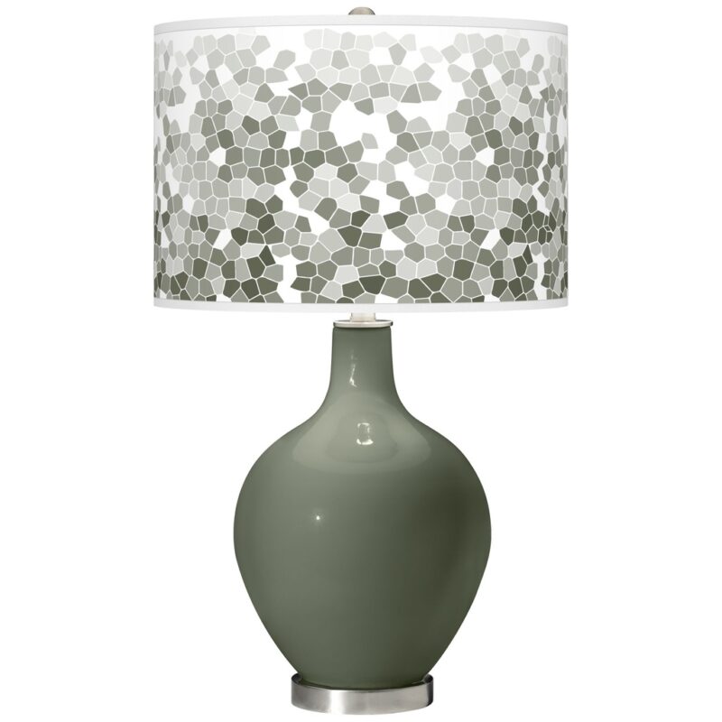 MOSAIC SHADE DEEP LICHEN GREEN TABLE LAMP