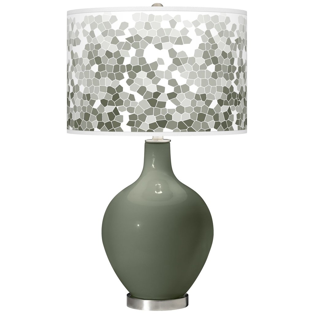 247_image1 MOSAIC SHADE DEEP LICHEN GREEN TABLE LAMP