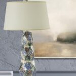 WHITE CONFETTI STACKED TABLE LAMP
