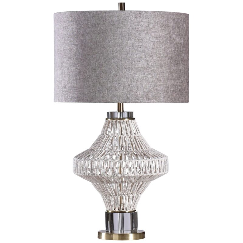 NATURAL MACRAME ROPE TABLE LAMP