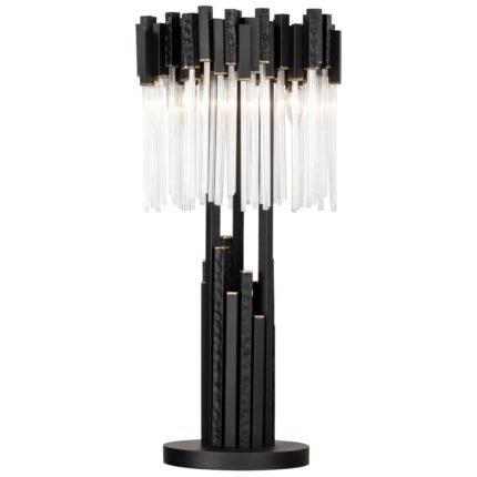 MATTE BLACK FRENCH GOLD TABLE LAMP