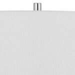 IVORY BLUE SEASHELL CERAMIC TABLE LAMP