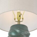 BLUE GOLD GLASS NIGHT LIGHT LAMP