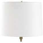 IVORY AND BRASS BUFFET LAMP
