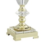 CRYSTAL TABLE LAMP WITH NAVY SHADE