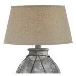 GRAY WASH HYDROCAL RUSTIC VASE TABLE LAMP