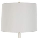 MODERN SCULPTURE WHITE CERAMIC TABLE LAMP